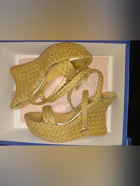 Stuart Weitzman Espadrille Wedge Sandals